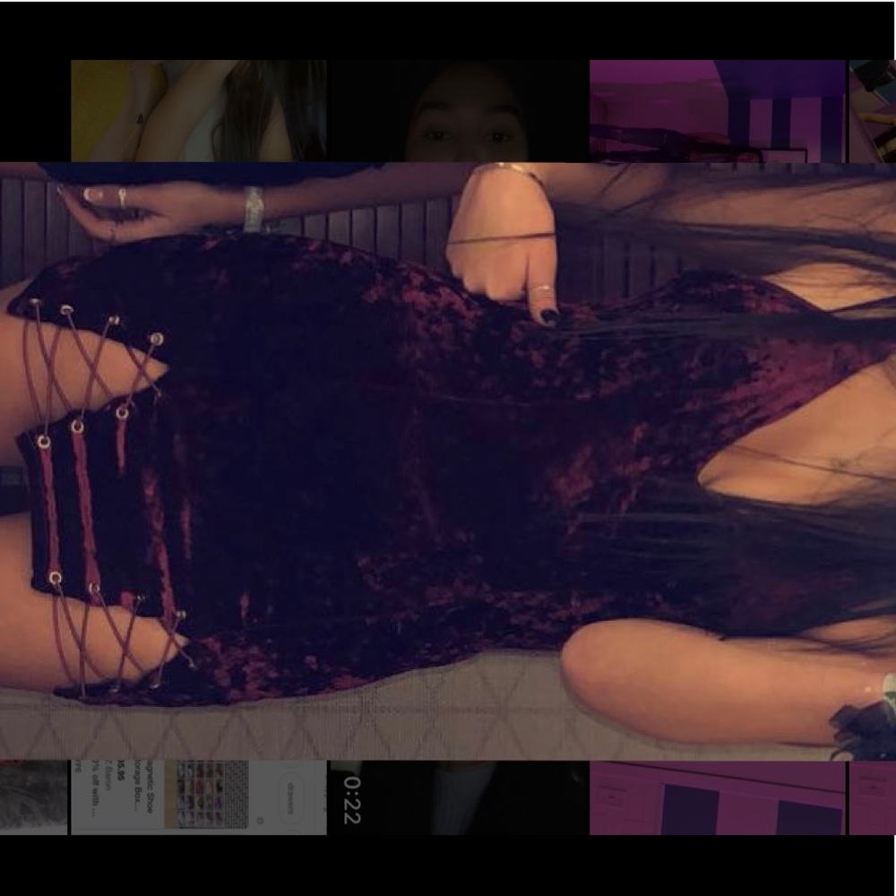 Velvet bodycon dress